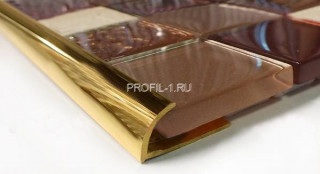 Латунный С-профиль 12 мм ЛПО-12 полированный 2,7 м