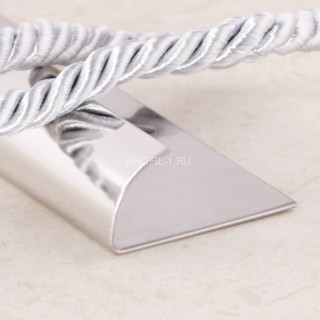 С-профиль из нержавеющей стали (раскладка) SR001-10H серебро глянец 2,7 м