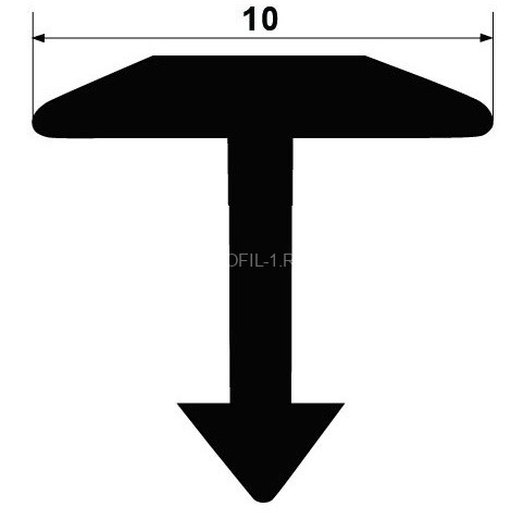 Латунный Т-профиль 10 мм ЛТ-11 антик 270 см