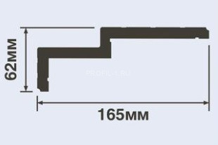 Потолочный плинтус HiWood A165L белый 165х62 мм 200 см Потолочный плинтус HiWood A165L белый 165х62 мм 200 см