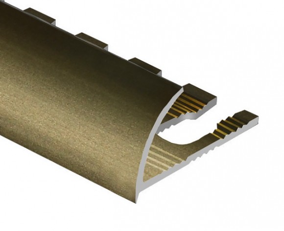 Профиль С-образный гибкий алюминий для плитки 8 мм PV10-08 eco шампань матовая 2,7 м