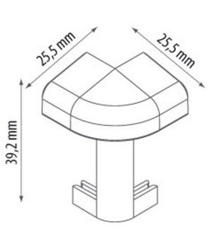 Уголок внешний плинтуса для ковролина Cezar цвет под плинтус Уголок внешний плинтуса для ковролина Cezar цвет под плинтус