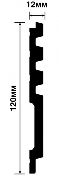 Декоративная панель HiWood LV128 BR417K под дерево 12х120 мм 2,7 м