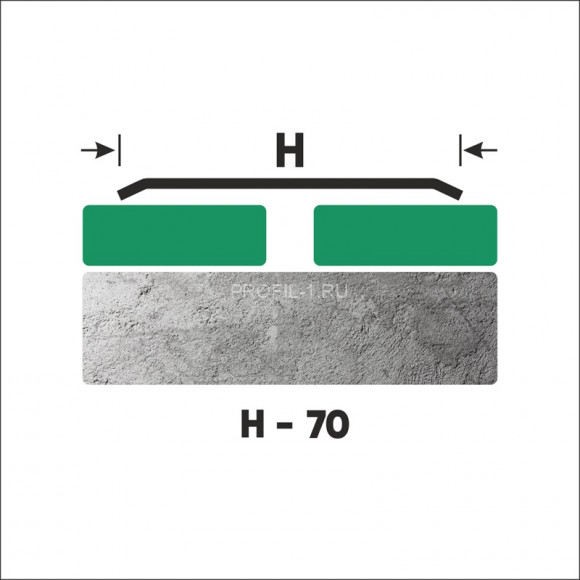 Одноуровневый порог из нержавеющей стали 70 мм FA 7 GP золото полированное 270 см