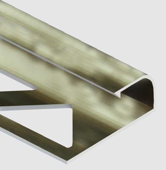 Профиль для плитки С-образный алюминий 12 мм PV15-17 титан блестящий 2,7 м