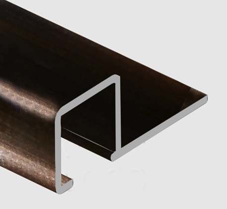 Профиль для плитки П-образный алюминий 10х10 мм PV31-07 бронза блестящая 2,7 м