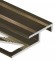Профиль лестничный Т-образный 20х10 мм алюминий PV51-10 коричневый матовый 2,7 м