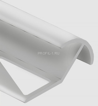 Профиль под плитку для наружных углов 10 мм алюминий PV70-02 серебро матовое 2,7 м