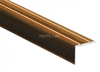 Угол-порог алюминиевый с насечками 25х20 Cezar LSW 25х20 орех золотой 2,7 м Угол-порог алюминиевый с насечками 25х20 Cezar LSW 25х20 орех золотой 2,7 м