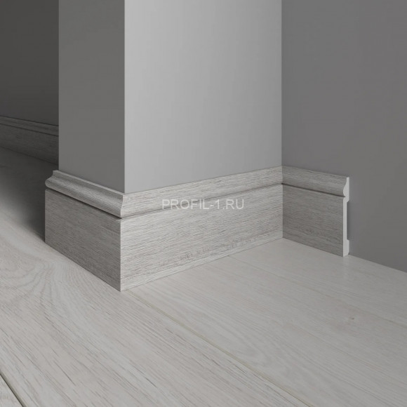 Напольный плинтус Decor-Dizayn 005-89SH полистирол под дерево 79х13х2400 мм