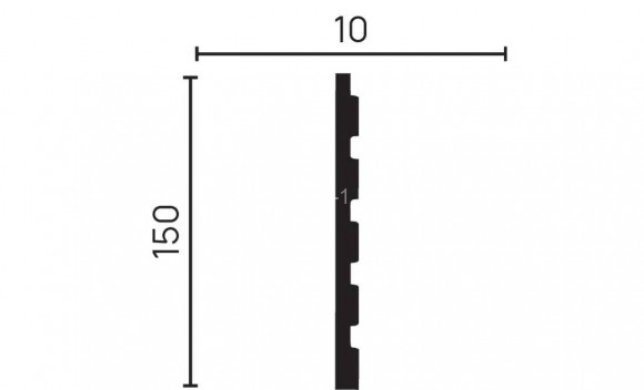 Стеновая декоративная панель 3D Decor-Dizayn DD904(3m) из полистирола белая, под покраску 150х10х3000 мм