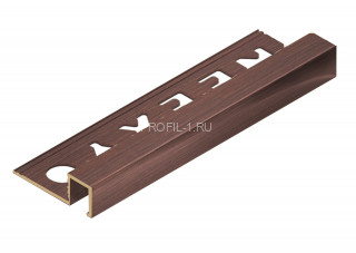 Латунный П-профиль закладной 10х10 мм ЛПО-П10Х10 античная медь 2.7 м Латунный П-профиль закладной 10х10 мм ЛПО-П10Х10 античная медь 2.7 м