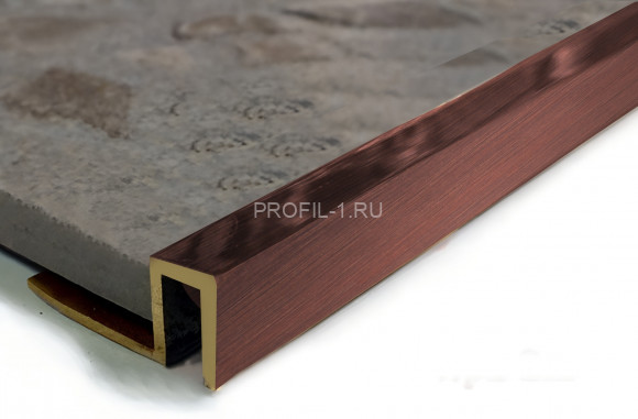 Латунный П-профиль закладной 10х10 мм ЛПО-П10Х10 античная медь 2.7 м Латунный П-профиль закладной 10х10 мм ЛПО-П10Х10 античная медь 2.7 м