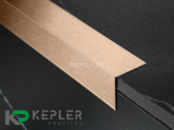 Декоративный уголок 10х10 мм из нержавеющей стали SS 304 FSAP002-10-RS S.S.304 розовое золото сатинированное 2.7 м