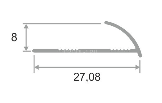 Профиль С-образный для плитки 8 мм ПО-8 бронза глянец  2,7 м