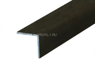 Алюминиевый уголок 40х40 мм равнополочный КД Венге 2,7 м (упаковка 10 штук)