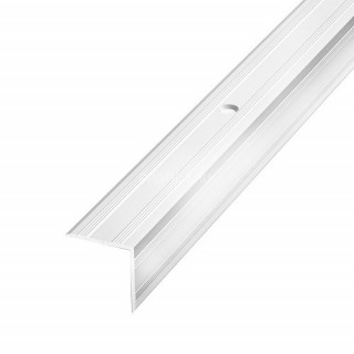 Алюминиевый порог угловой 20х20 мм с рифлением Д5 без отделки 2,7 м (упаковка 10 штук) Алюминиевый порог угловой 20х20 мм с рифлением Д5 без отделки 2,7 м (упаковка 10 штук)