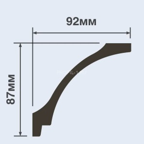 Потолочный плинтус HiWood A126 белый 92х87 мм 200 см Потолочный плинтус HiWood A126 белый 92х87 мм 200 см