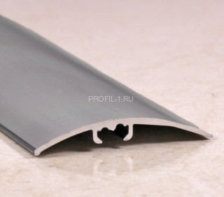 Алюминиевый порог разноуровневый 41 мм ПО-41 серебро матовое 2,7 м