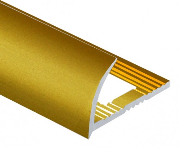 Профиль С-образный алюминий для плитки 10 мм PV08-04 eco золото матовое 2,7 м