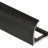 Профиль для плитки С-образный внешний алюминий 12 мм PV24-18 черный матовый 2,7 м