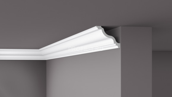 Потолочный плинтус NMC Wallstyl WT11 белый полистирол 105х130 мм 2м