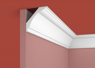 Потолочный плинтус Cosca KX-014 белый полистирол 69х69 мм 2м