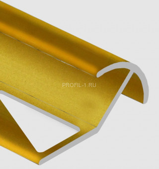 Профиль под плитку для наружных углов 10 мм алюминий PV70-04 золото матовое 2,7 м