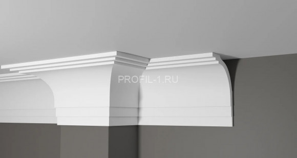 Потолочный плинтус Decor-Dizayn DD511 полистирол белый, под покраску 170х120х2000 мм