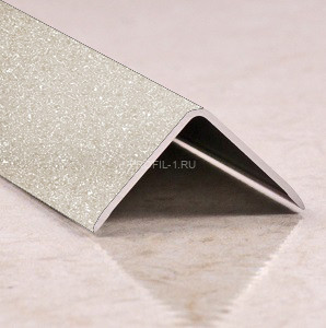 Декоративный уголок 10х10 мм алюминиевый ПН-10х10 светло-серый муар 2,7 м