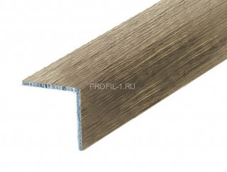 Алюминиевый уголок 15х15 мм равнополочный Л Дуб натуральный 2,7 м (упаковка 10 штук)