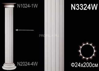Ствол колонны Перфект N3324W полиуретан 2000х240х240 мм