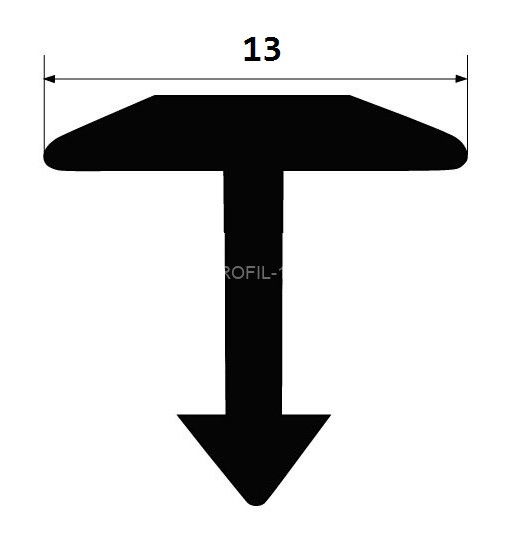 Латунный Т-профиль 13 мм ЛТ-13 антик 270 см