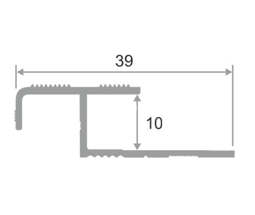 Алюминиевый профиль закладной с рифлением 10 мм ПО-02 бронза матовая 2,7 м