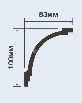 Потолочный плинтус HiWood A130V1 белый 100х83 мм 200 см Потолочный плинтус HiWood A130V1 белый 100х83 мм 200 см