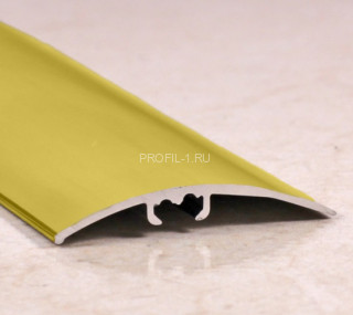 Алюминиевый порог разноуровневый 41 мм ПО-41 золото матовое 2,7 м