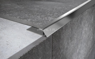 С-профиль из нержавеющей стали окантовочный скошенный 15 мм FPG 15 P полированная сталь 270 см