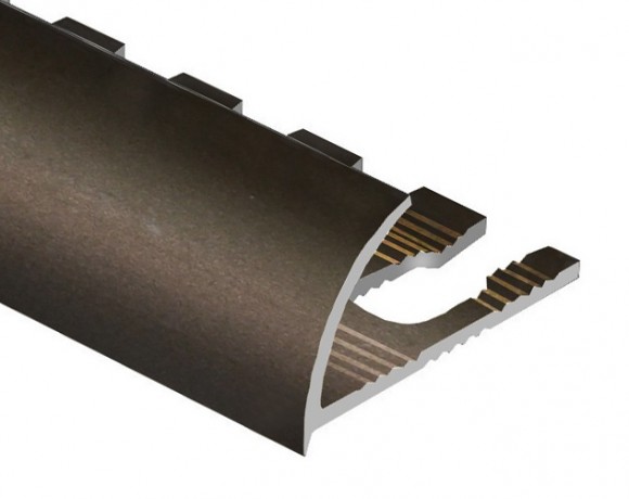 Профиль С-образный гибкий алюминий для плитки 8 мм PV10-06 eco бронза матовая 2,7 м