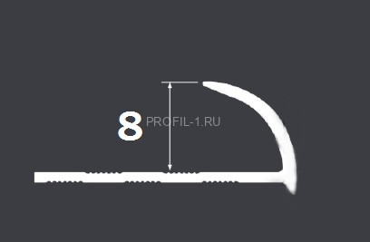 Профиль С-образный гибкий алюминий для плитки 8 мм PV10-06 eco бронза матовая 2,7 м