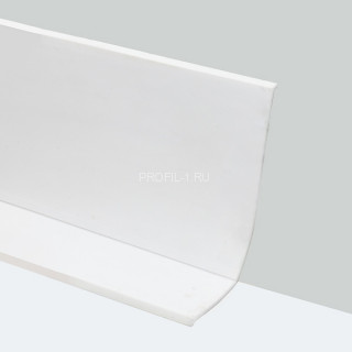 Напольный гибкий плинтус 50 мм ПГ65 белый без клея 25м