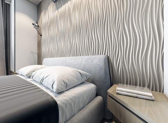 Декоративная стеновая 3D панель AQUA Dekohaus 3D AQUA белая полистирол 450х900х18 мм