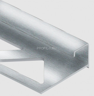 Профиль С-образный для плитки угловой внутренний 12 мм алюминий PV55-03 серебро блестящее 2,7 м