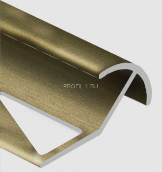 Профиль под плитку для наружных углов 10 мм алюминий PV70-08 шампань матовая 2,7 м