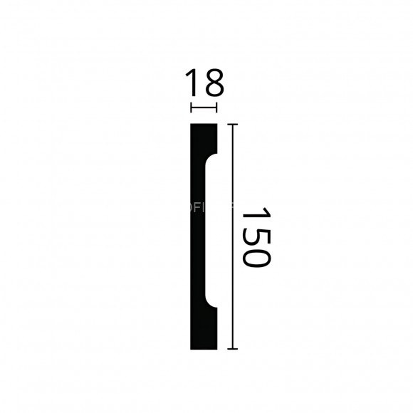 Напольный плинтус NMC Walstyl FD15S белый полистирол 18х150 мм 200 см Напольный плинтус NMC Walstyl FD15S белый полистирол 18х150 мм 200 см