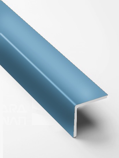 Угол защитный 20х20 мм прямой алюминий PV74-32 голубой Ral 5024 2,7 м