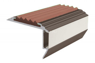 Алюминиевый порог угловой противоскользящий с подсветкой 26х45 мм АУ-45-LED-Анод коньяк-коричневый 2,0 м Алюминиевый порог угловой противоскользящий с подсветкой 26х45 мм АУ-45-LED-Анод коньяк-коричневый 2,0 м