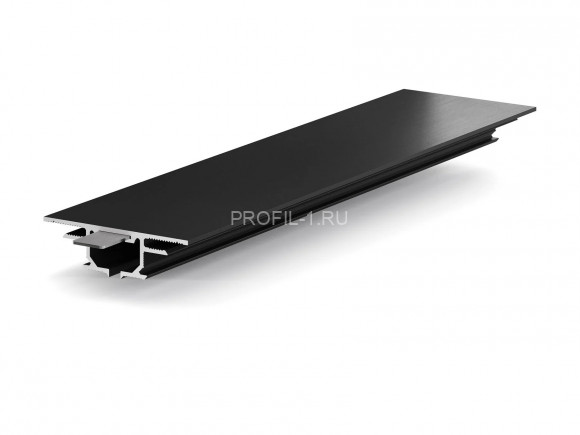 Теневой профиль потолочный для штор алюминиевый Laconistiq Gips Gardina черный 50x14x3000 мм