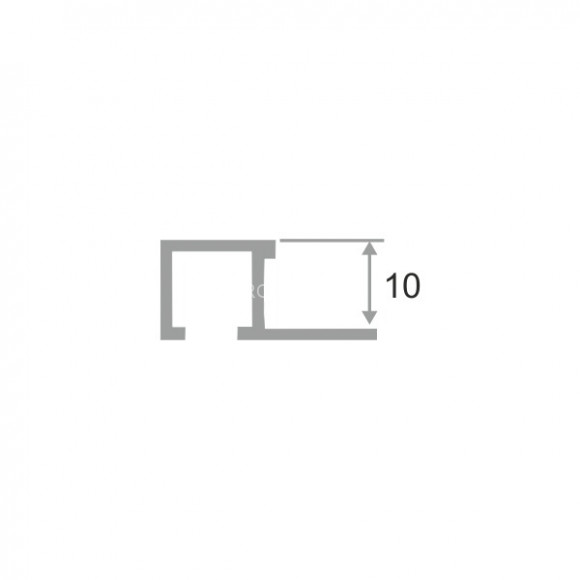 Латунный П-профиль закладной 10х10 мм ЛПО-П10Х10 полированный 2.7 м