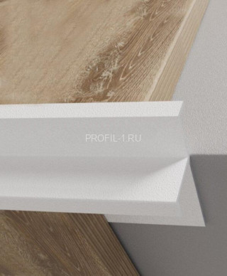 Алюминиевый профиль для наружних углов закладной 10 мм ПО-204 белый муар 2.7 м