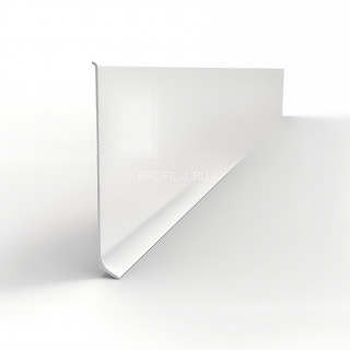 Алюминиевый напольный плинтус 60 мм Диал ПЛ-60 0033 белый муар RAL 9016 3 м